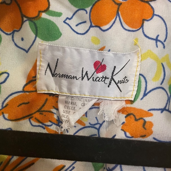 Norman Wiatt Knits Vintage Floral Dress - Picture 3 of 7